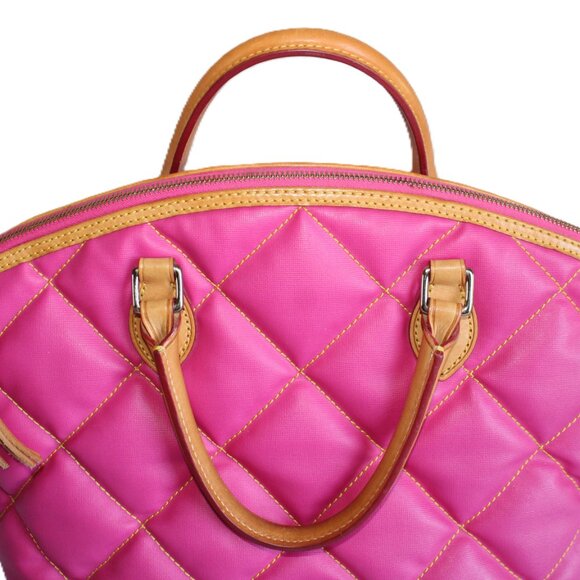 Dooney And Bourke Spicy Pink Quilted Satchel Handbag - Picture 4 of 15